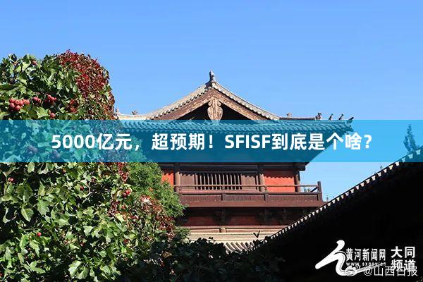 5000亿元，超预期！SFISF到底是个啥？