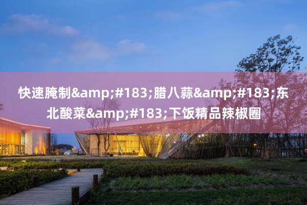 快速腌制&#183;腊八蒜&#183;东北酸菜&#183;下饭精品辣椒圈
