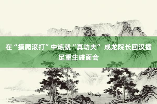 在“摸爬滚打”中炼就“真功夫” 成龙院长回汉插足重生碰面会