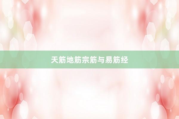 天筋地筋宗筋与易筋经